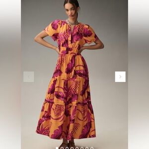 Anthropologie The Somerset Maxi Dress Orange